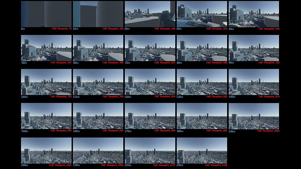 シミュレーション結果（眺望画像（一部））