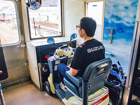 高齢者モビリティ（セニアカー）×天浜線による乗車実証実施