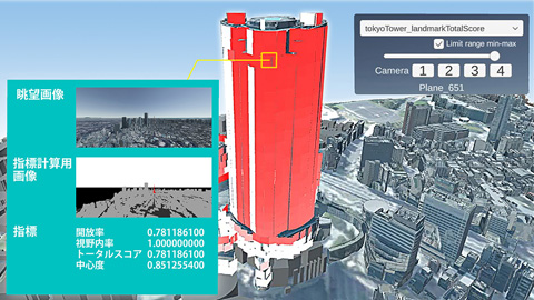 画像の定量分析による眺望シミュレーション